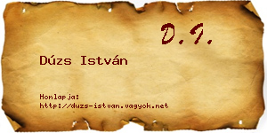 Dúzs István névjegykártya