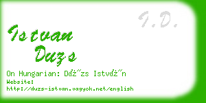 istvan duzs business card